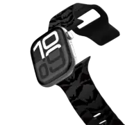 Apple Watch Series 10 (42mm) Impact Band GOING BATTY BLACK & WHITE WATCH BAND, HALLOWEEN BATS SPOOKY CREEPY PATTERN By Ebi Emporium