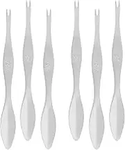 SHERCHPRY 6pcs 304 Stainless Steel Crab Forks, Seafood Tools, Crab Meat Tools, Stainless Crab Tool Suitable for Seafood Meat Extraction (Silver)