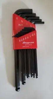 Snap On Tools L-shaped HEX BALL SAE Wrench Set w/Holder -13 keys 0.05-3/8" NEW!!