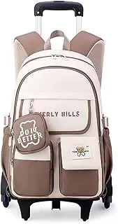 [Yumenam] Children's Backpacks, Wheeled School Bag for Girls Boys,Kids Laptop Backpack Cabin Wheeled Travel Business Wheeled Rolling Trolley Hand Case 25L