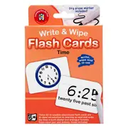 Learning Can Be Fun - Write & Wipe Flash Cards - Time