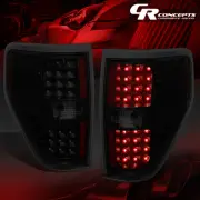 PAIR BLACK SMOKED FULL LED TAIL LIGHT REAR BRAKE LAMPS FOR 2009-2014 FORD F150 (for: Ford)