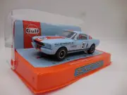 Scalextric Shelby Mustang GT350 Gulf Edition 1:32 Slot Car DPR w/ Lights C4570
