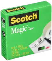 3M Scotch Magic Tape, 1 Roll, 1/2" x 1296