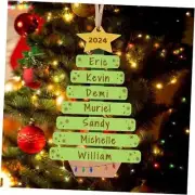 Christmas Tree Ornament with Family Names Decorative Hanging Christmas Ornament