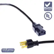 Cable Power Cord 6.6ft / 2m For QFX SBX-412207 lified PA System Speaker
