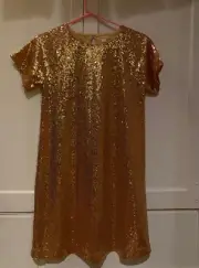 Crewcuts Gold Sequin Dress Girls Size 14