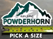 Powderhorn Sticker Decal Colorado Purgatory Ski Snowboard Telluride Mountain
