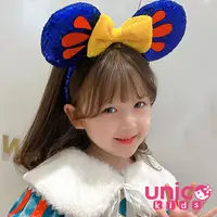 在飛比找Yahoo奇摩購物中心優惠-UNICO 兒童 白雪公主風手工蝴蝶結大髮箍/萬聖節裝扮