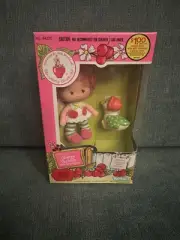 Vintage Strawberry Shortcake Cherry Cuddler Doll with Gooseberry Pet 1982 Kenner