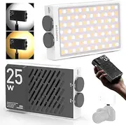 ZHIYUN CINEPEER CM25 LED Video Light 25W Bi-Color Pocket-Sized Mini Portable Light Built-in 2 * 2000mAh PD Fast Charge Photography Light 14000 Lux@ 2700K-6200K CRI 96+/TLCI 97+