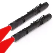 2 x Pen Type Red Light LED Flashlight Astronomy Night Vision 2*AAA Battery Torch