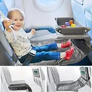 Toddler Airplane Bed with Kids Travel Tray,Airplane Bed for Toddler Airplane Seat Extender for Kids, Airplane Travel Essentials Kids,Airplane Tray Cover with Pockets (Kids Airplane Bed)