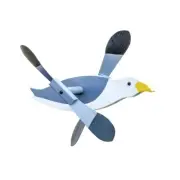 Amish Crafted Whirlybird Whirligig Garden Stake Wind Spinner - Seagull