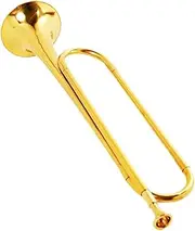 ａ aternee Mini Brass Instrument Scouting Trumpet Cavalry Trumpet Blowing Bugle for School Band
