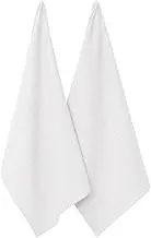 J.Elliot Waffle Tea Towels 2 Pack, 70 cm Length x 50 cm Width, White