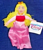 Disney Sleeping Beauty Princess Aurora beanbag plush w/Tag NWT NEW!