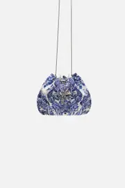 DRAWSTRING POUCH WITH CHAIN STRAP GLAZE AND GRAZE