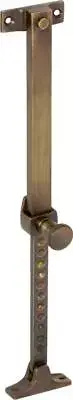 antique brass base fix screw down casement window stay 200-295 mm TH 2313
