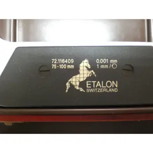千分外測分厘卡75.000-100.000mm二手瑞士ETALON品牌/無視差