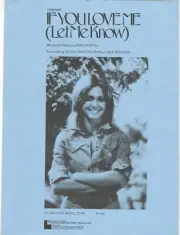OLIVIA NEWTON-JOHN-IF YOU LOVE ME (LET ME KNOW) SHEET MUSIC-1974-RARE-BRAND NEW!