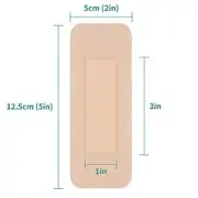 Silicone Foam Dressing W/ Border 2x5 Waterproof Wound Dressing Bandage (5) Count