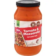 Woolworths Creamy Tomato and Mozzarella Pasta Bake Sauce 500mL