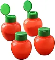 Générique Pepper Shaker - Dispenser & Storage Container | 4 Pieces Refillable Jars Manual Dispenser, Kitchen Gadgets for Home, Camping, Travel