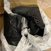 White Dot, mens sz 7 Snowmobile boots Removable Inserts Lace Up Black NIB Winter