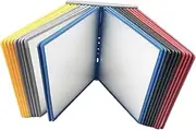 Multi-Layer Folder Portfolio Folder a4, Wall Mount Reference Organizer - Desktop Reference System, 20 Pages/40 Sides, File Organizer for Desk, for Office/School Display and Storage A4 Documents, Offi