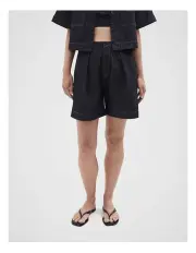 [Unison] Denim Walk Short in Black