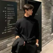 Turtle-Neck Knit Top Black - XL