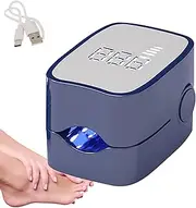 Portable USB Nail Uv Lamp, Rechargeable Nail Cleaning Light, Uv Light for Nail Care, Compact Nails Uv Lamp 5.2x4.3x3.3cm for Home Use, Nails Artwork, Indoor, Outdoor, White, Blue, Black Color