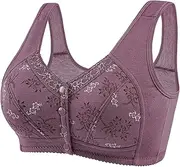 [Generic] Scrappy Bra Lace Front Buckle Prints Underwear without Rims Vest Lace Plus Size Bra Underwear Small Bras for Women