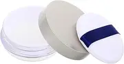 minkissy Loose Powder Container Refillable Empty Powder Compact Case Portable Loose Powder Storage Box Empty Makeup Powder Compact with Puff (30g)