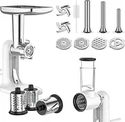 Meat Grinder Attachment f, including 3 Sausage Stuffer Accessory,Meat Grinder Easy to Use and Clean