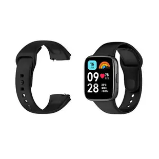 【反扣式矽膠錶帶】適用於 Redmi Watch 3 紅米手錶 3 Active Lite 腕帶 替換錶帶 紅米3 青春版