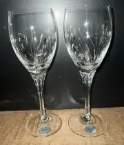 Set 2 Jolie Gorham Crystal Glasses Wine 7" Water 8" You choose!