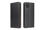 For iPhone 11 Case Leather Flip Wallet Folio Protective Cover with Stand Black