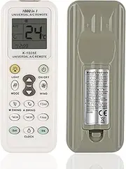 K-1028E Universal Air Conditioner Remote Control for LG, Midea, Fujitsu, Panasonic, Samsung Air Condition, 1000 in 1 A/C Controller for More Than 99% Brands(White-Brown)