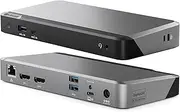 ALOGIC Dual 4K Display Universal Docking Station DX2 with 65W Laptop Charging for Mac and Windows, Dual Display 2x4K@60Hz DisplayPort,1x USB-C 10G (with Fast Charging),3x USB-A 5G, Audio,Gigabit Ethernet.