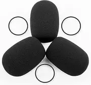 LEFXMOPHY for Bose A20 Aviation Headset Mic cover, Replacement for Bose A30 Microphone Spongue Pop filter 3-Pack Foam Cover WindScreen (Not for Proflight Series 2)