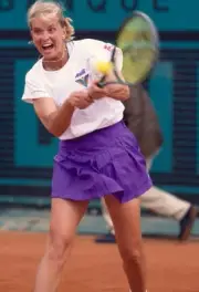 Audra Keller USA at the French Open Tennis Championships at the St- Old Photo