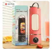 450Ml Portable Juicer 10 Blades Can Crush Ice USB Charging Outdoor Picnic Smooth