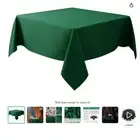 Biscayne Bay Textured Fabric Square Table Cloth 90x90 Inch, Hunter Green