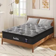 Duchess Double Hybrid Mattress,5-Zone Mattress with Natural Memory Foam and Individual Pocketed Coils for Motion Isolation Pressure Relief & Enhanced Edge Support Medium Firm (Comfort-27cm)