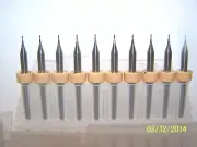 (10) 0.60mm (.0236") 2 FLUTE MICRO CARBIDE ENDMILLS Kyocera 1600.0236.079