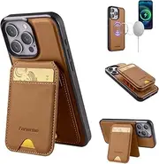 YocoverTech for iPhone 15 Pro Max Case Wallet with Card Slots,2 in 1 Detachable Magnetic Cover Card Holders PU Leather RFID Blocking Kickstand for iPhone 15 Pro Max Flip Case-Brown