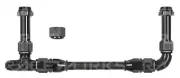 Aeroflow Fuel Line kit, Holley 4150 -8 AN, Black Braided, Swivel-Seal
