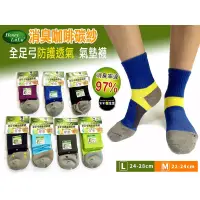 在飛比找蝦皮購物優惠-［vivi薇實拍］台灣製 咖啡碳紗氣墊足弓襪 加厚毛巾底 氣